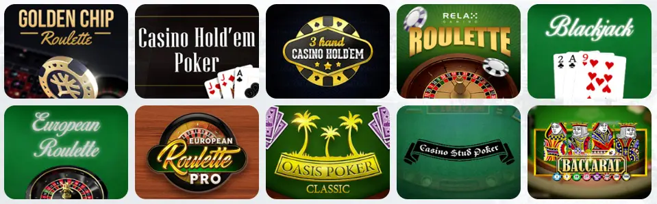 Jeux de table chez CasinoChan